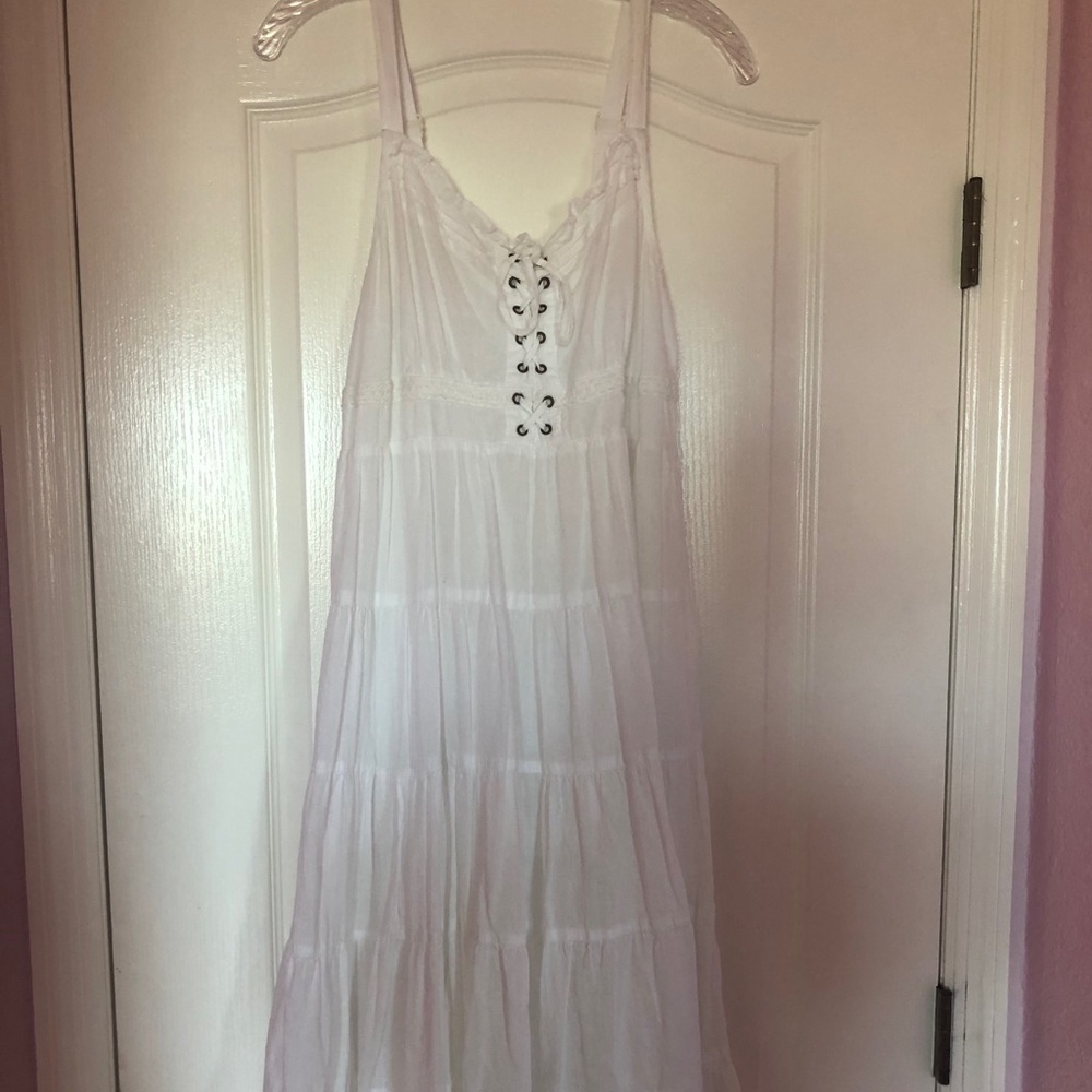 White flowy dress